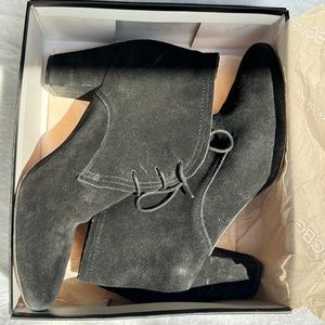 BCBG - Delphine Black Suede Lace Booties Size 13M